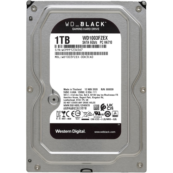 HDD WD Black 1TB, 7200rpm, 64MB cache, SATA III