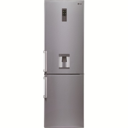 Combina frigorifica LG GBF530NSQPB Full No Frost, 339 l, Clasa A++, H 201 cm, Dispencer apa, Inox