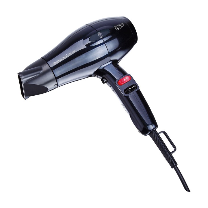 Сешоар Jata SC1013, 2000 W, Йонизатор, 3 скорости, 3 степени на температура, Дифузер, Концентратор, Черен