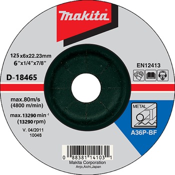 Disc slefuire metal Makita, 125x6mm Disc slefuire metal Makita, 125x6mm