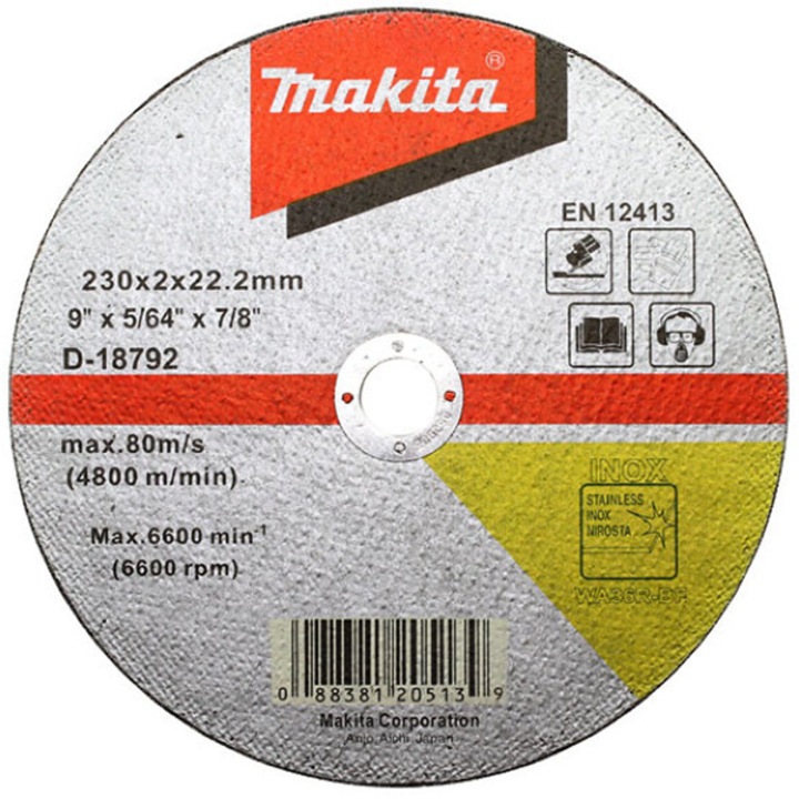 Disc taiere inox Makita, 230x2mm