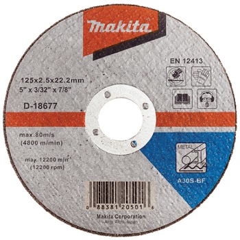 Disc taiere metal Makita, 125x2.5mm Disc taiere metal Makita, 125x2.5mm