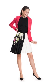 Fusta din vascoza cu imprimeu floral, Roberto Cavalli, multicolora, S Fusta din vascoza cu imprimeu floral, Roberto Cavalli, multicolora, S