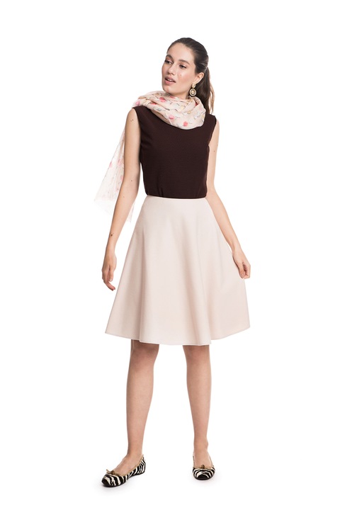 Гола розова кашмирена пола, Prada, XL