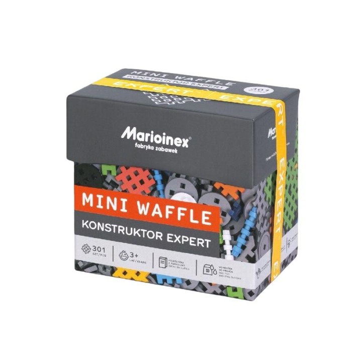 Marioinex Mini Waffle Expert Gofri építőjáték készlet, 301 db, 3+ év, többszínű