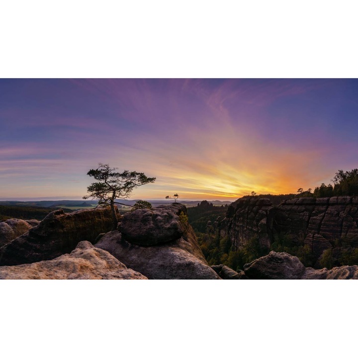 PVC öntapadós tapéta - Hegyi táj 152, 100 x 150 cm