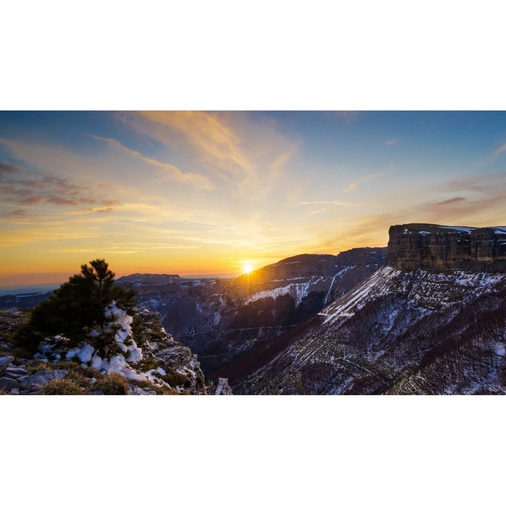 PVC öntapadós tapéta - Hegyi táj 153, 100 x 150 cm