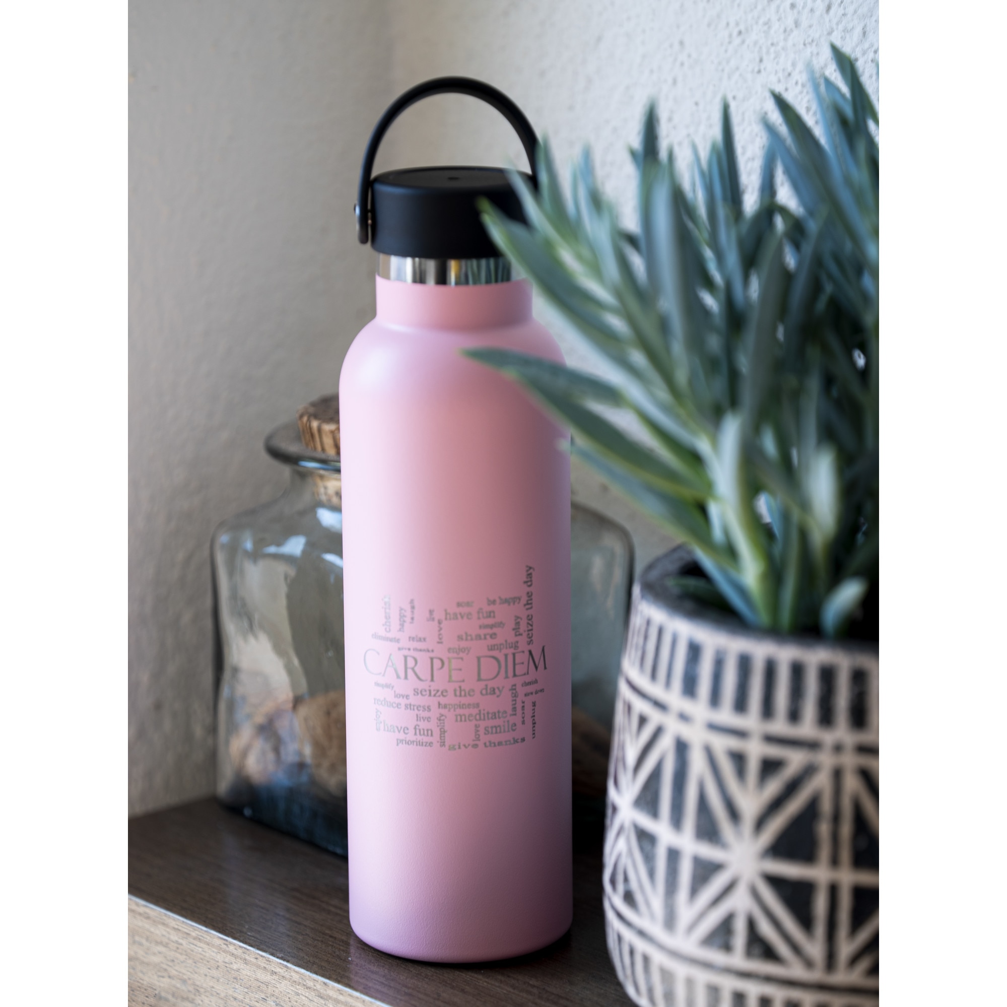 Sticla Termos, Runbott, Ceramica/Otel inoxidabil, Roz, 600 ml - eMAG.ro