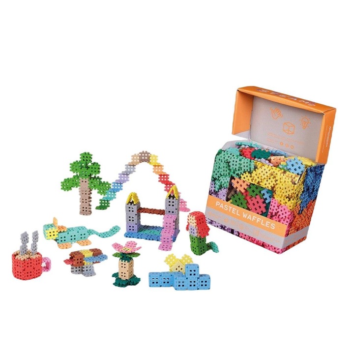 Marioinex Pastel Waffle Gofri építőjáték készlet, 500 db, 2+ év, többszínű