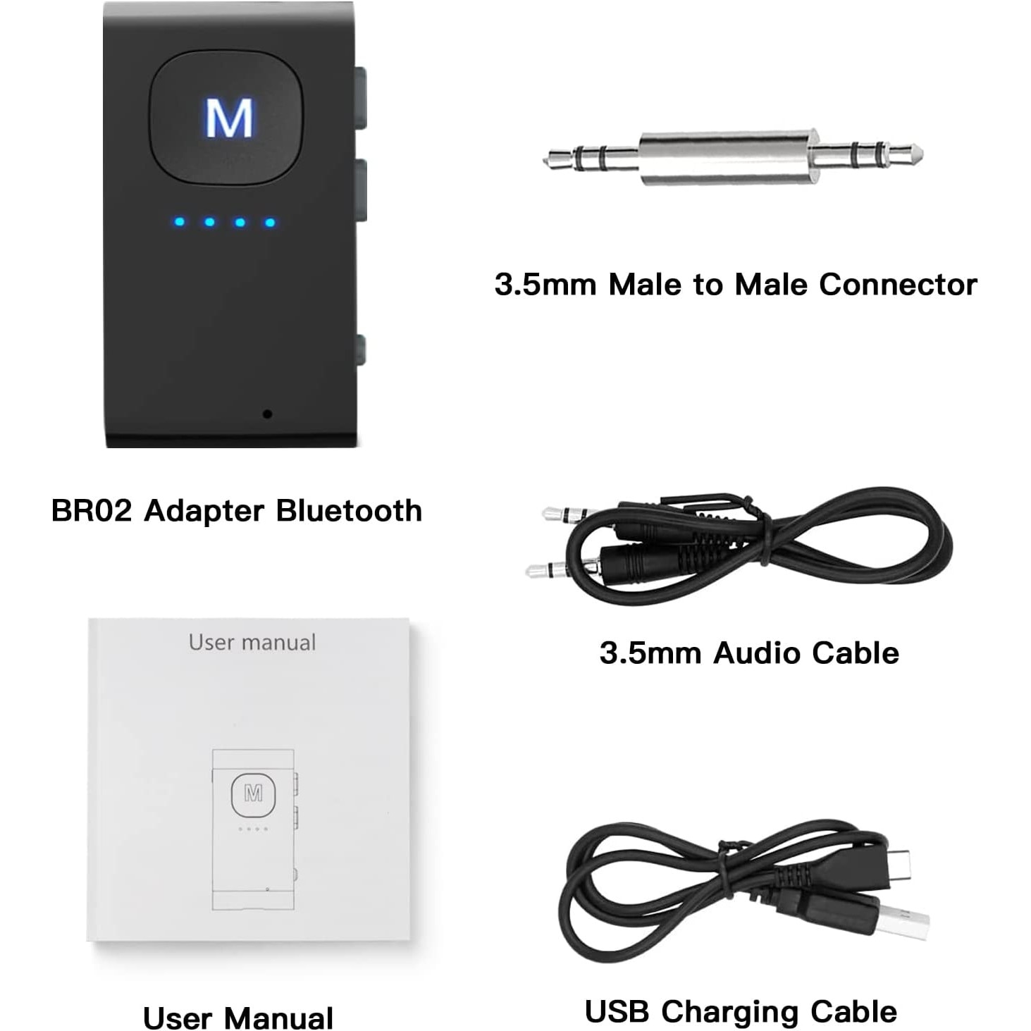 Адаптер Bluetooth 5.0, Аудио предавател и приемник със слот за карта .
