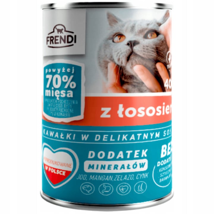 Conserva pentru pisici, Frendi, Somon, 400 g
