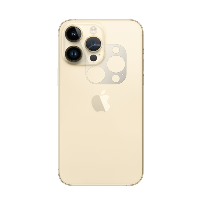 Set 2x Folie Protectie Camera iSkinz AutoRegeneranta pentru Apple iPhone 14 Pro - Invisible Skinz UHD, Siliconica Ultra-Clear cu Acoperire Totala, Adeziva si Flexibila