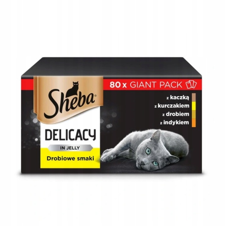 Sheba 80 db-os Nedves táp macskáknak, baromfi, 85 g