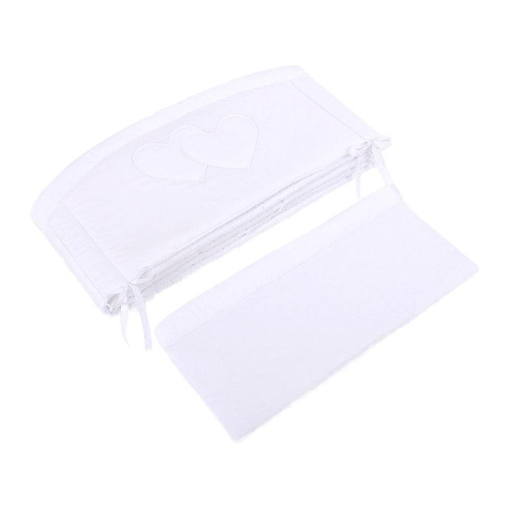 Aparatori laterale patut, Bobono, Silicon, Pentru patut 120 x 60 cm/140 x 70 cm, Alb