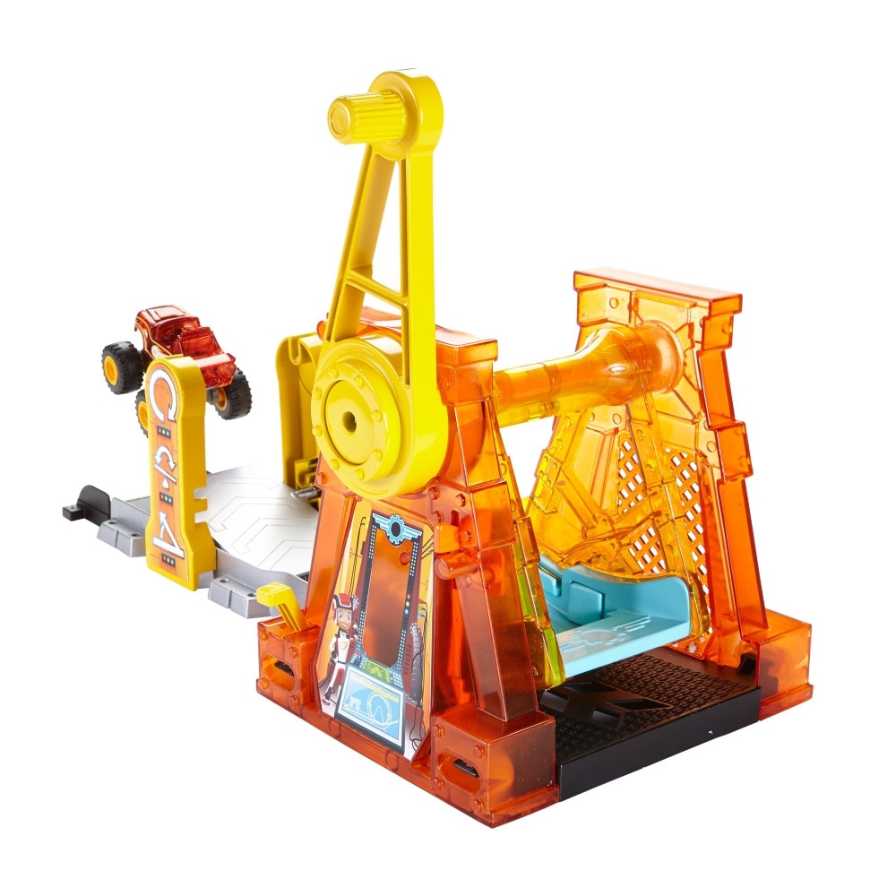 Set de joaca Blaze, Masinuta cu lansator si bucla luminoasa