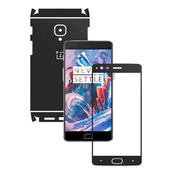 Folie de protectie Full Body Carbon Skinz, Acoperire Totala, Negru Mat pentru OnePlus 3, 3T Folie de protectie Full Body Carbon Skinz, Acoperire Totala, Negru Mat pentru OnePlus 3, 3T