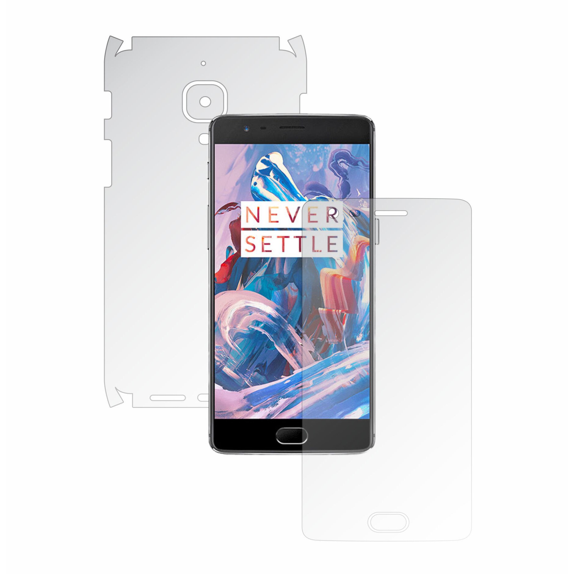 Folie Transparenta Full Body Invisible Skinz Ultra-Clear AutoRegeneranta, Skin Protectie Totala Ecran si Carcasa pentru OnePlus 3, 3T