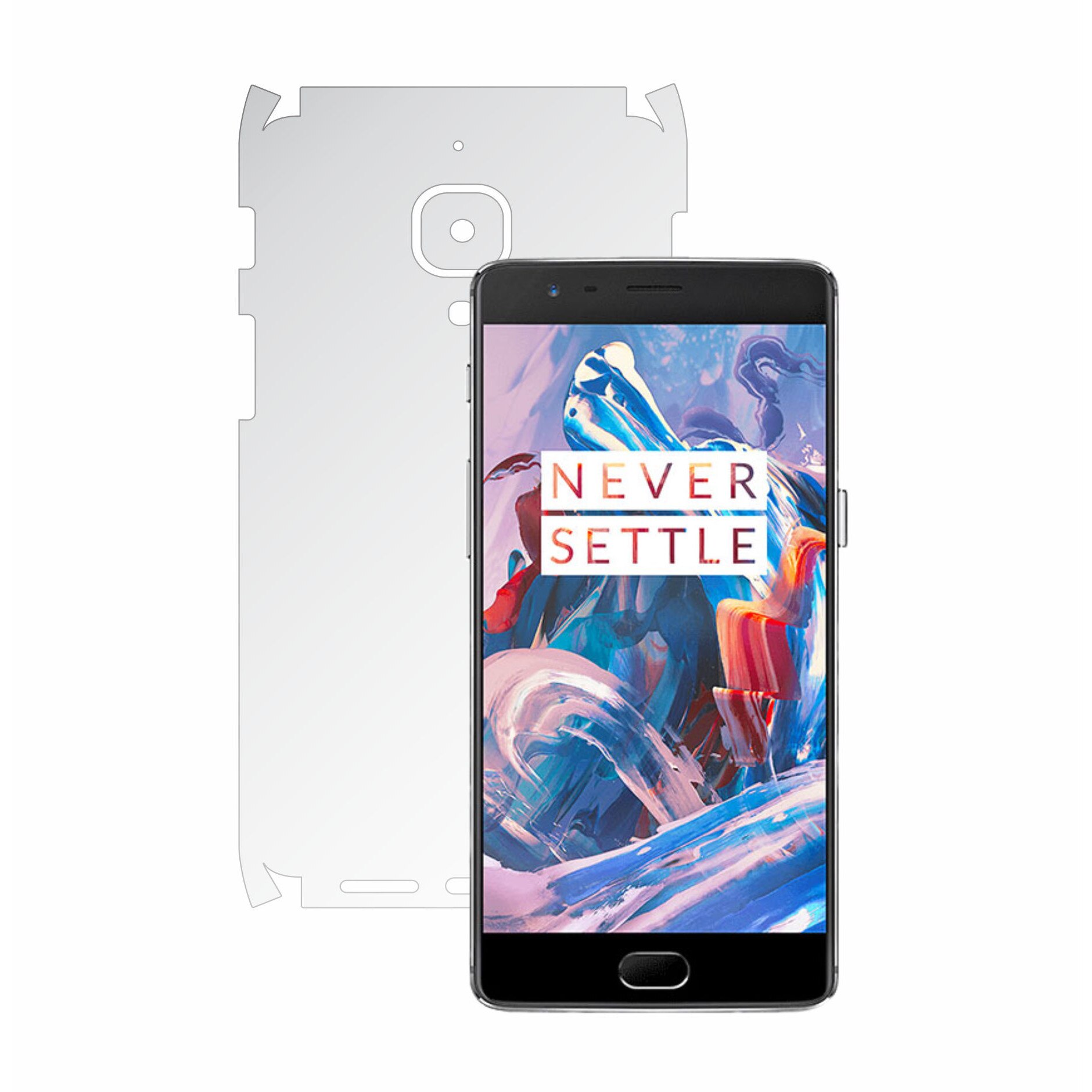 Folie Transparenta Invisible Skinz Ultra-Clear HD, Skin Protectie Carcasa si Laterale pentru OnePlus 3, 3T