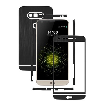 Folie de protectie Full Body Carbon Skinz, Acoperire Totala, Brushed Negru pentru LG G5 Folie de protectie Full Body Carbon Skinz, Acoperire Totala, Brushed Negru pentru LG G5
