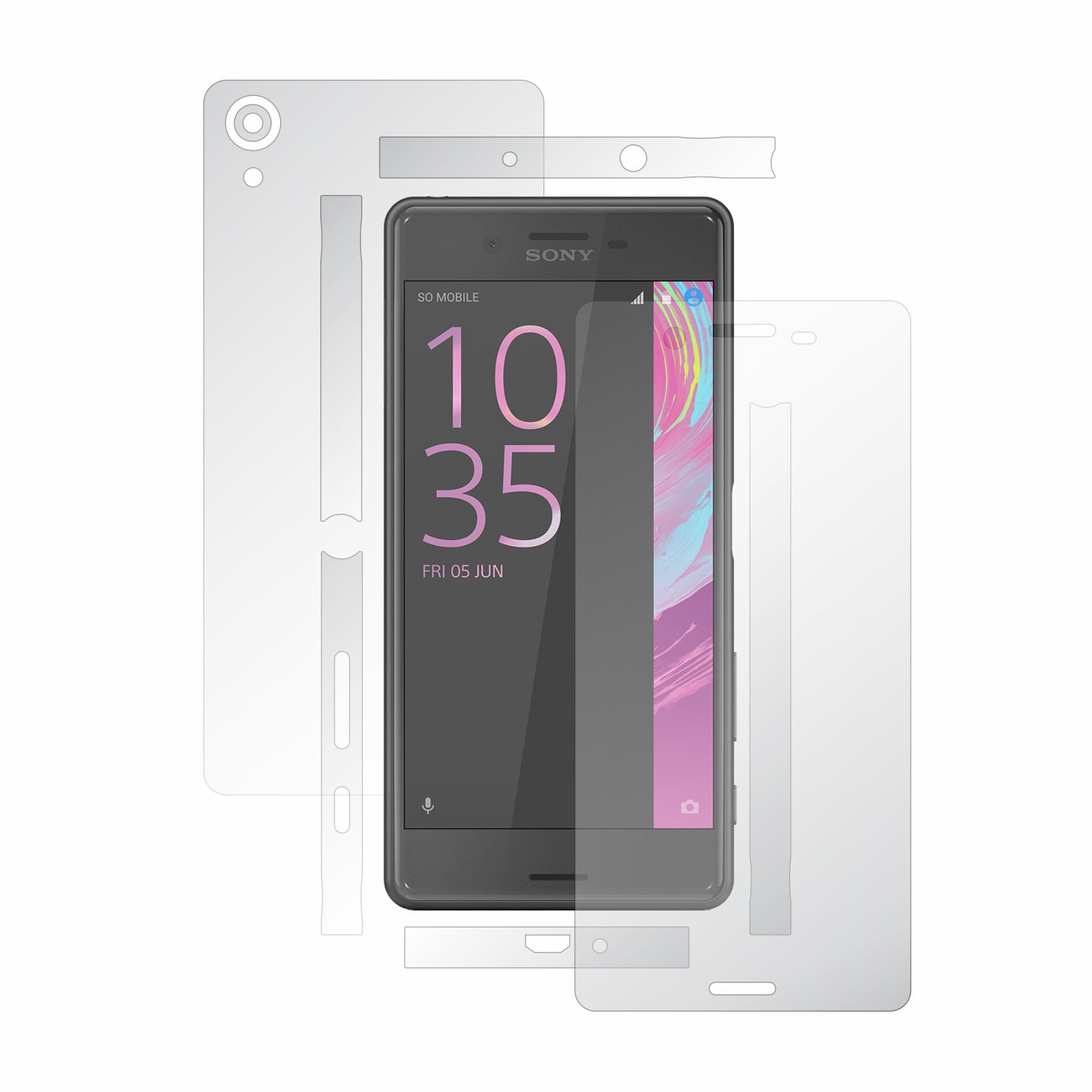 Folie Transparenta Full Body Invisible Skinz Ultra-Clear HD, Skin Protectie Totala Ecran si Carcasa pentru Sony Xperia X Performance