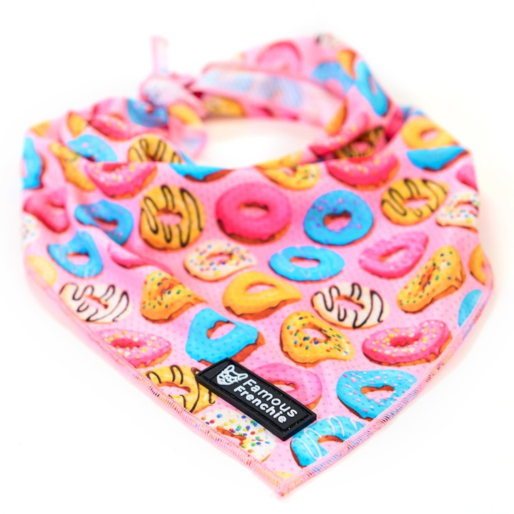 Bandana pentru caini, Famous Frenchie, Donut Mania