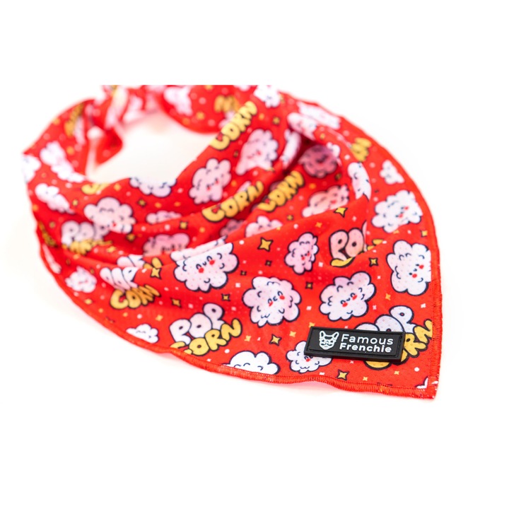 Bandana pentru caini, Famous Frenchie, Popcorn Fever