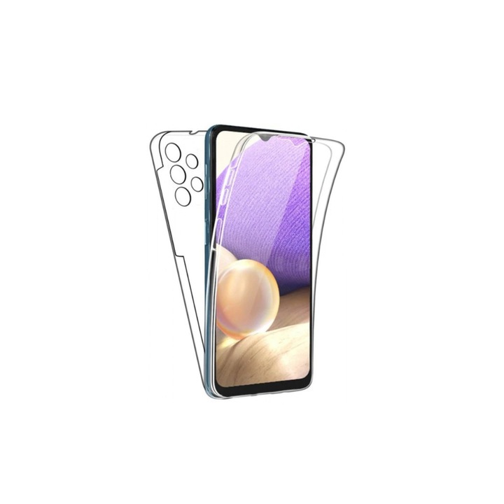 Протектор, съвместим със Samsung Galaxy A33 5G, прозрачен, 360 градуса