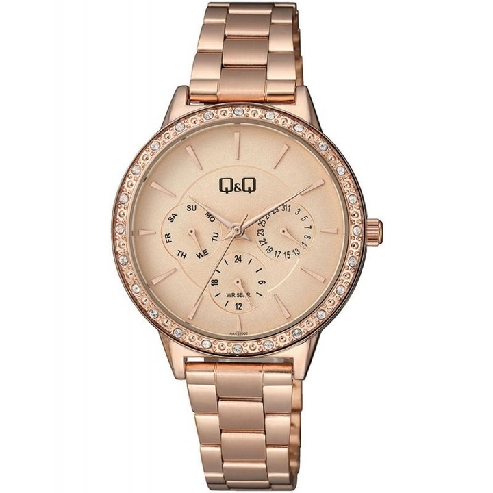 Ceas dama Q&Q AA45J002Y Quartz Rose gold