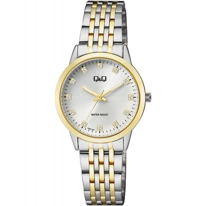 Női karóra Q&Q QZ81J401Y Kvarc Ezüst, Arany