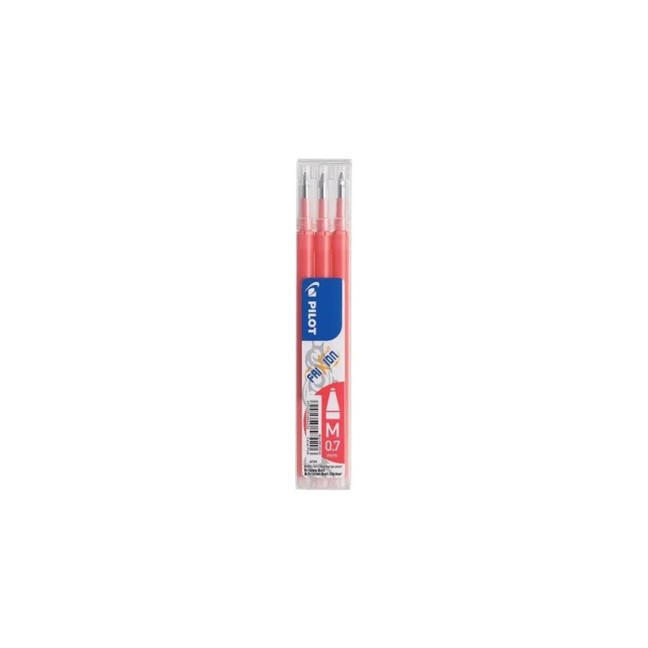 Set 3 rezerve roller Pilot Frixion Ball, 0.7 mm, Roz Coral