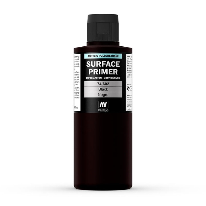 Грунд за боя Vallejo 74.602 Black Primer 200мл