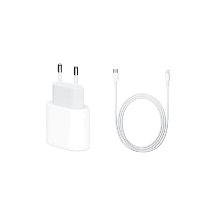 Универсално зарядно за бързо зареждане 20 W, съвместимо с iPhone 14, 14 pro, 13 pro, 12 mini, 12 Pro Max, 11pro и кабел за данни за бързо зареждане 1 m Type-C-Lightning