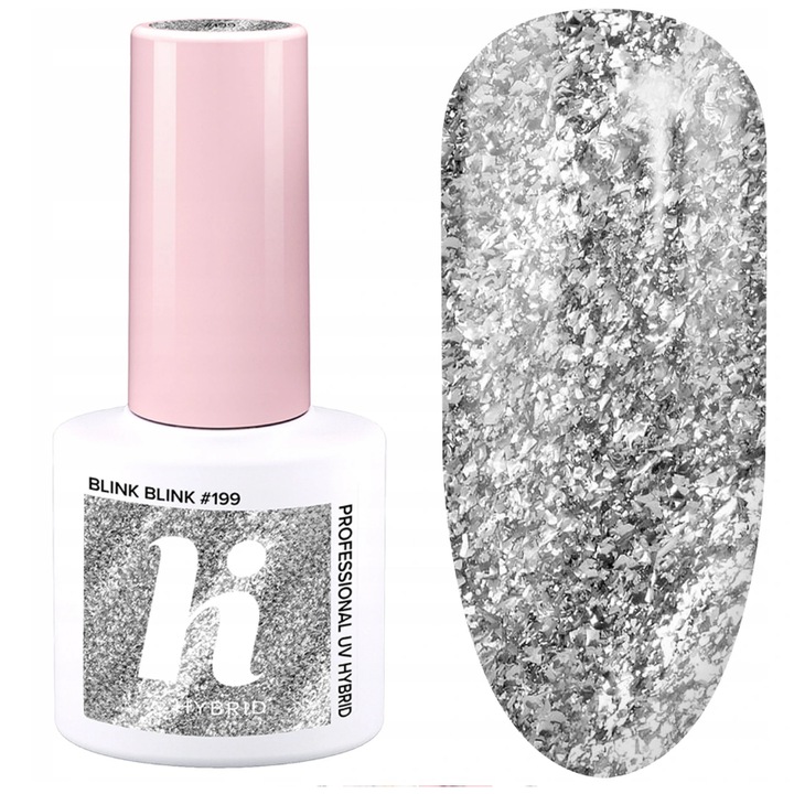 Oja semipermanenta, Hi Hybrid, 5 ml, Gri metalizat