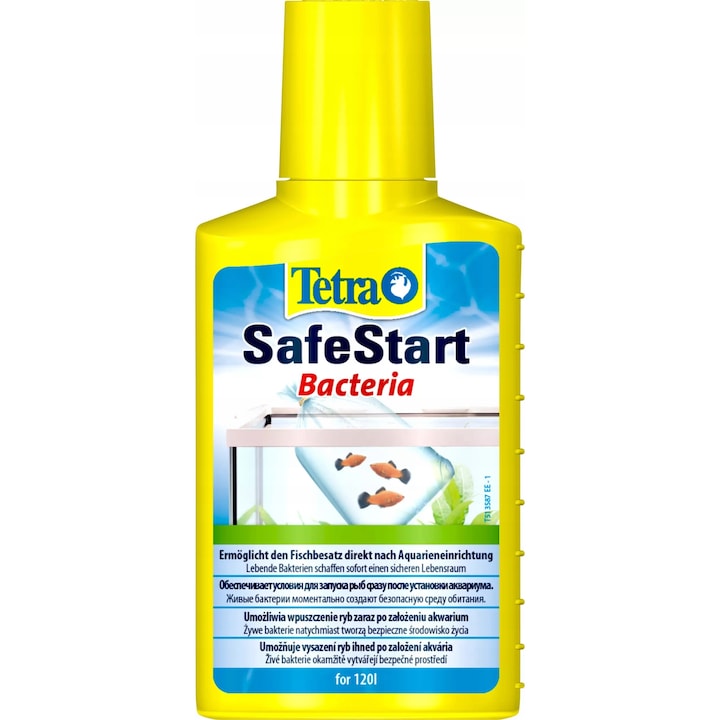 Solutie acvariu Tetra SafeStart Bacteria, Pentru apa dulce, 100ml
