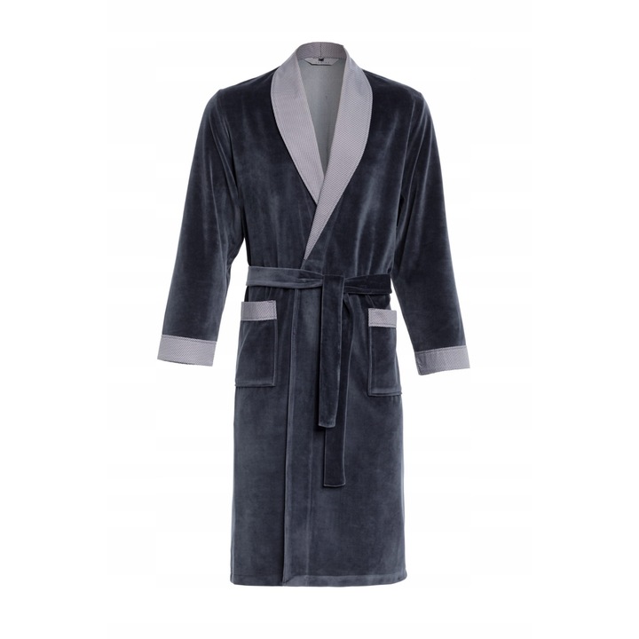 Halat de baie Revise, Bumbac/Poliester, Gri, S