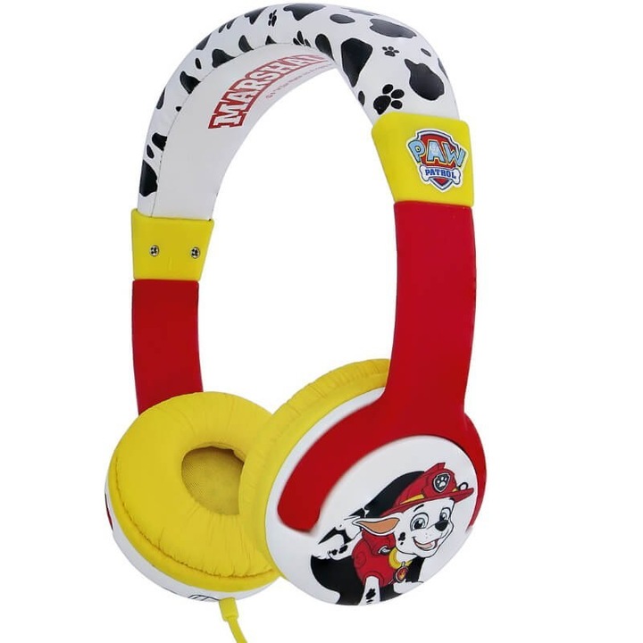 Casti pentru copii Paw Patrol, OTL Technologies, 3-7 ani, Cablu 90cm, Multicolor