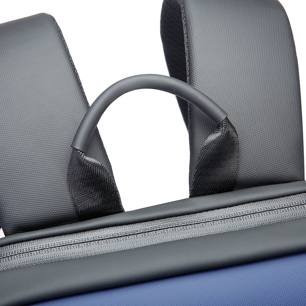 Rucsac laptop 14 inch, rezistent la apa, sistem fixare pe valiza, buzunar antifurt, design minimalist BANGE, BG2809NY, Albastru