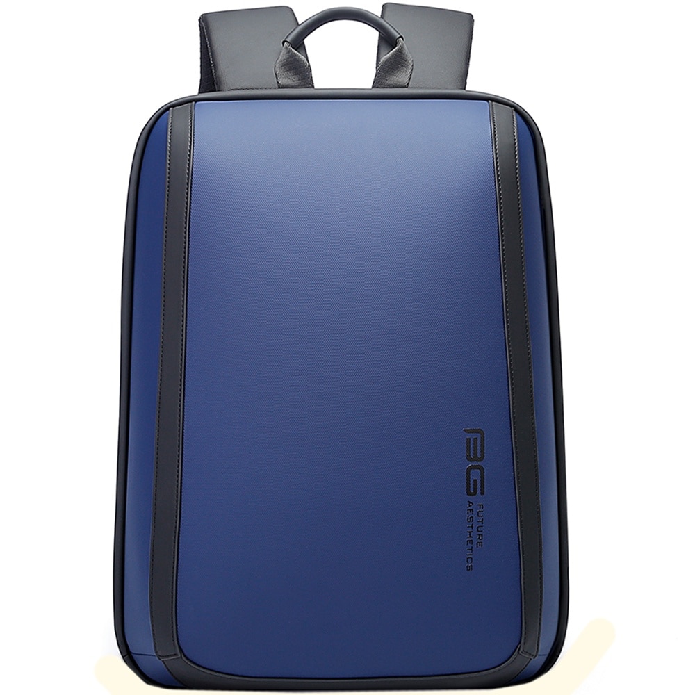 Rucsac laptop 14 inch, rezistent la apa, sistem fixare pe valiza, buzunar antifurt, design minimalist BANGE, BG2809NY, Albastru