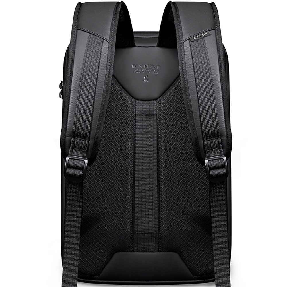 Rucsac laptop 15.6 inch, carcasa tare, resistent la apa, buzunar antifurt, port USB, si USB-C, lacat TSA, sistem fixare pe valiza, potrivit pentru calatorii BANGE, BG2839BK, Negru