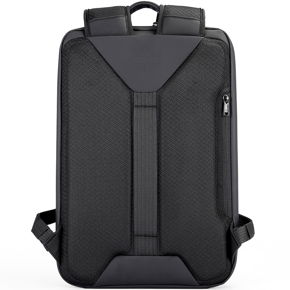 Rucsac laptop 15.6 inch, carcasa tare, resistent la apa, buzunar antifurt, port USB, si USB-C, lacat TSA, sistem fixare pe valiza, potrivit pentru calatorii BANGE, BG2839BK, Negru