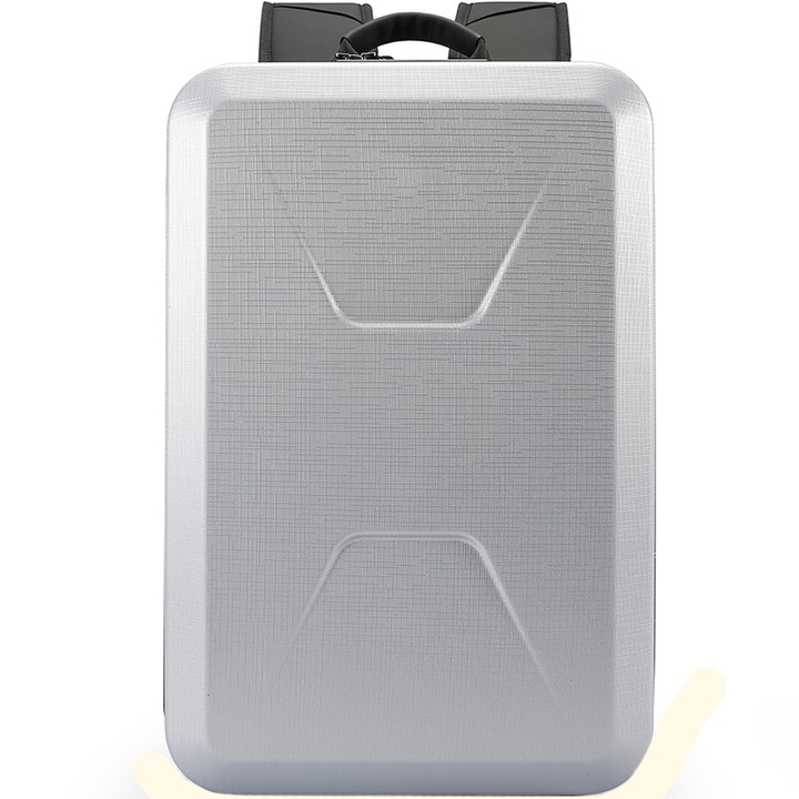 Rucsac laptop 15.6 inch, carcasa tare, resistent la apa, buzunar antifurt, port USB, si USB-C, lacat TSA, sistem fixare pe valiza, potrivit pentru calatorii BANGE, BG2839GY, Gri