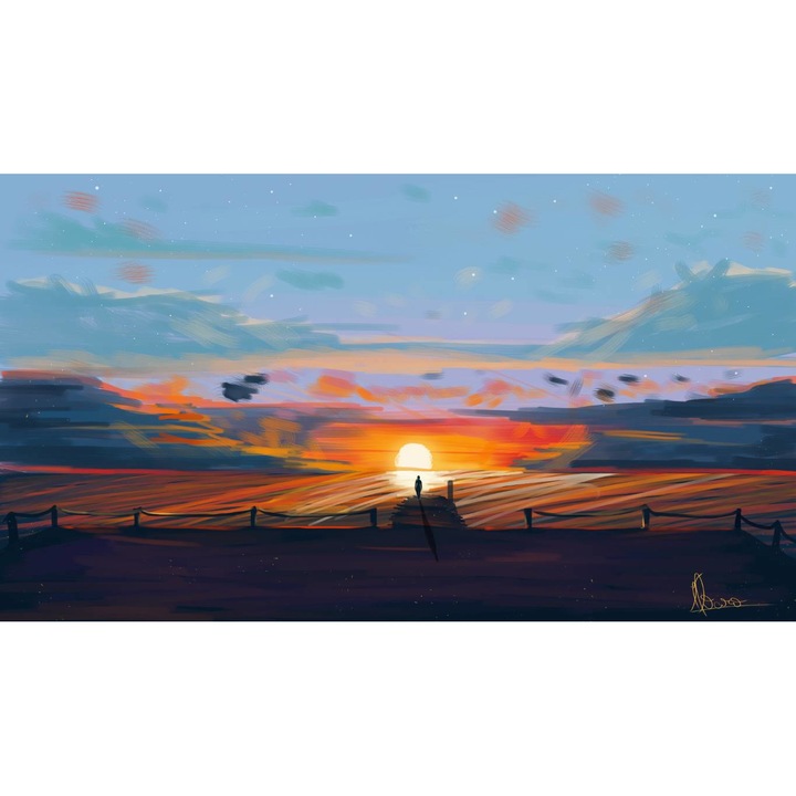 PVC öntapadó tapéta - Plain Landscapes 007, 100 x 150 cm