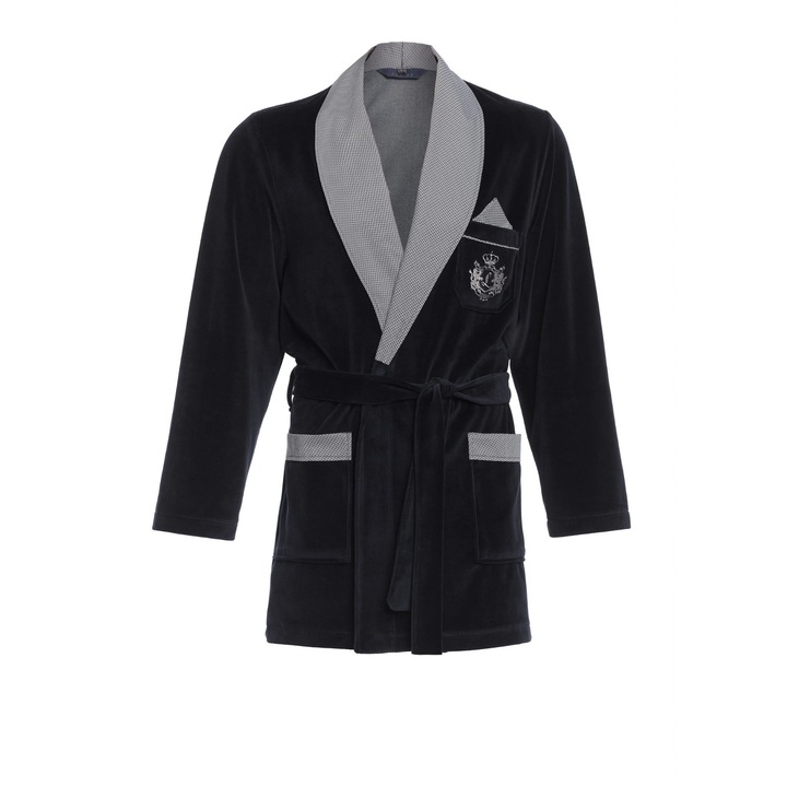 Halat de baie Revise, Bumbac/Poliester, Bleumarin, L