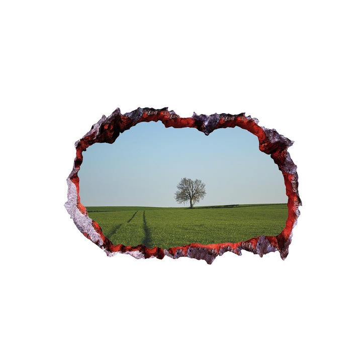Autocolant decorativ, Gaura in perete, Natura si peisaje, Multicolor, 85 cm, 2326ST-1
