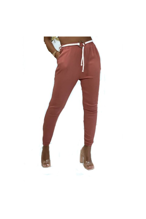 Pantaloni U Collection P671 culoare roz, marime 46