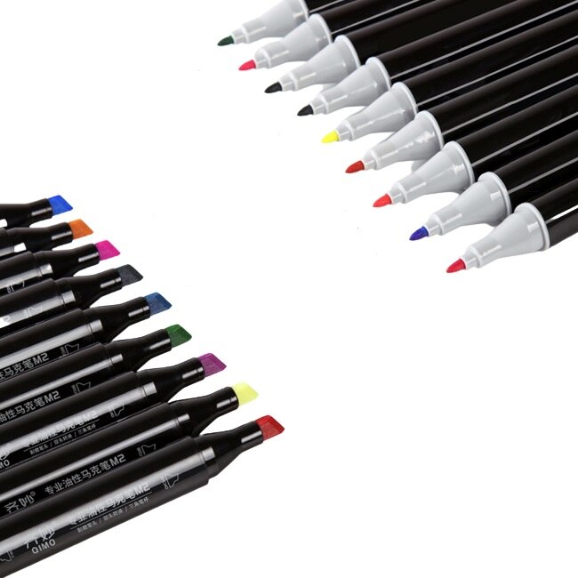 eR DL többszínű marker készlet, két heggyel, vastag és vékony, 60 db 