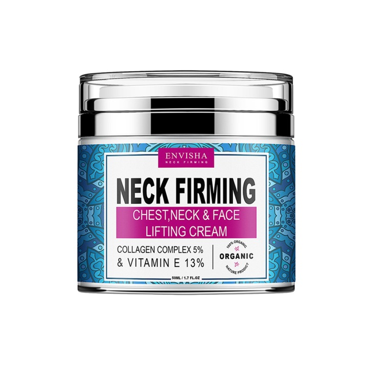 Nyak és dekoltázs krém, Kollagén, E-vitamin, Envisha, 50ml
