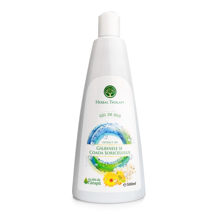 Herbal Therapy Tusfürdő, körömvirág, cickafark és kenderolaj kivonattal, 500 ml