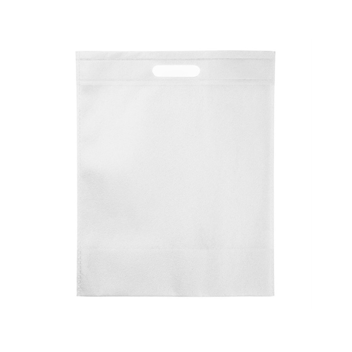 Комплект от 10 текстилни чанти, сублимируеми, Createur, бели, нетъкан текстил, 43 х 34 см
