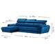 Canapea exclusiva BALTAZAR Corner bleumarin 280 x 175 x 95 cm